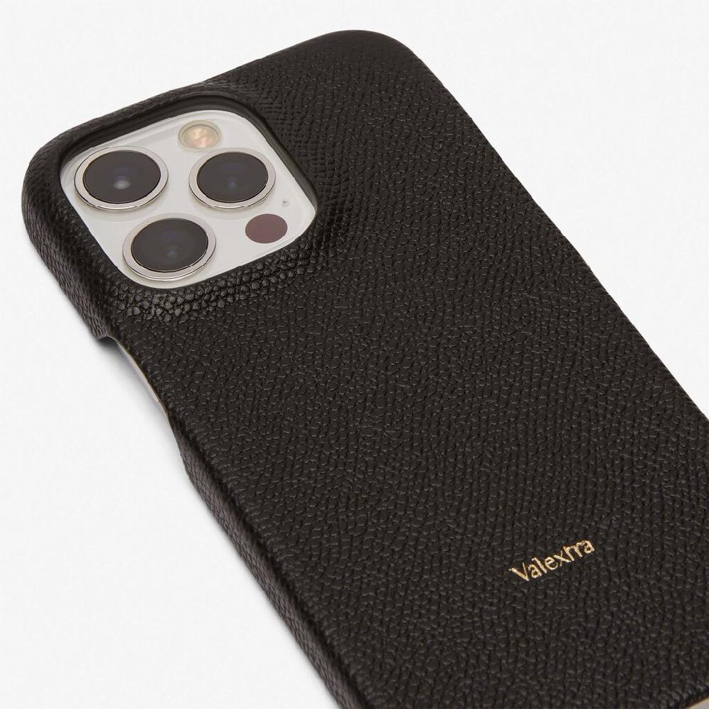 Valextra Cover rigida per Iphone 13 Pro in Pelle Nera | Valextra Offerte esclusive