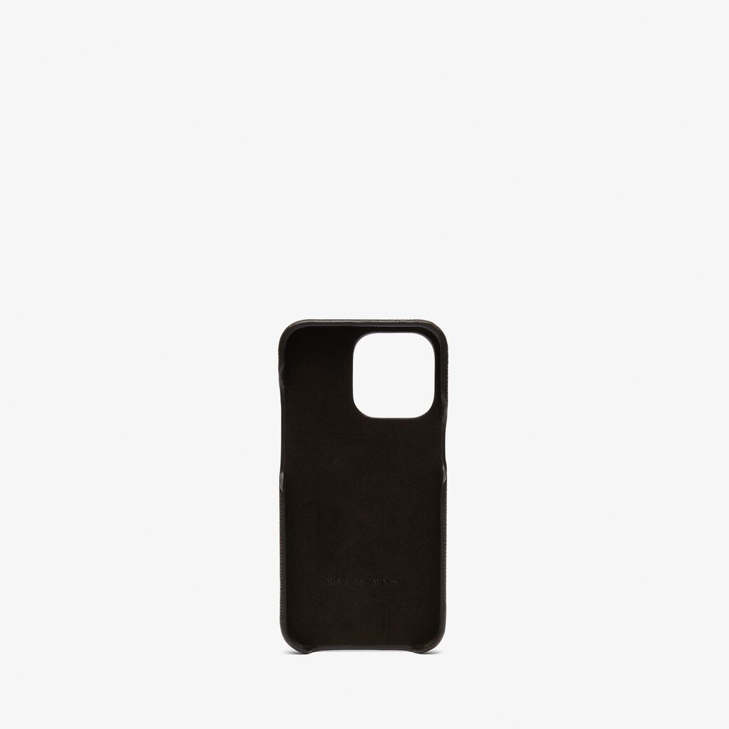 Valextra Cover rigida per Iphone 13 Pro in Pelle Nera | Valextra Offerte esclusive