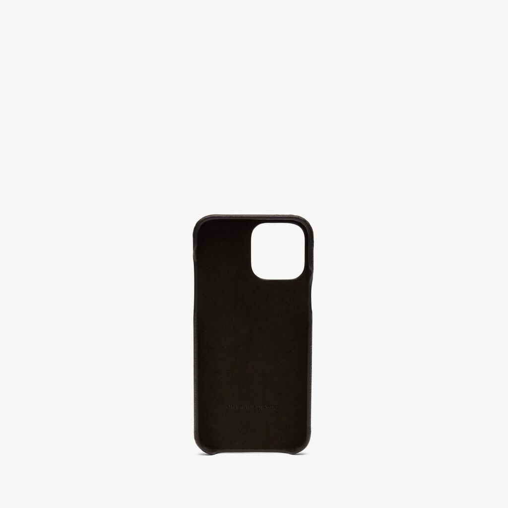 Valextra Cover rigida per Iphone 13 Pro Max in Pelle Nera | Valextra Lightning offer