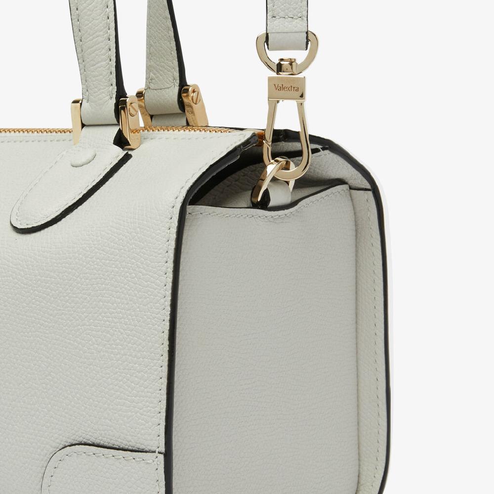 Valextra Borsa bauletto da Donna di Lusso in Pelle Bianca | Valextra Babila Offerte stagionali