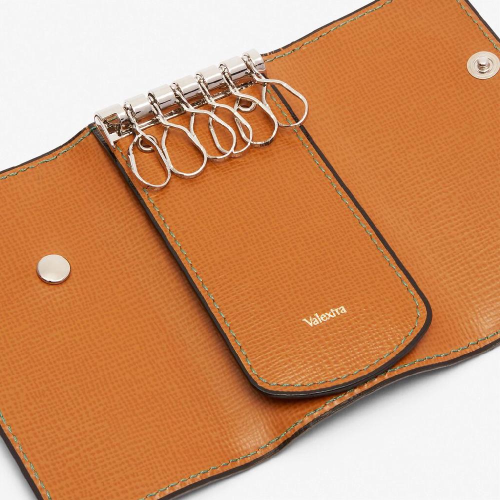 Valextra Portachiavi in Pelle Marrone | Valextra Liquidazione