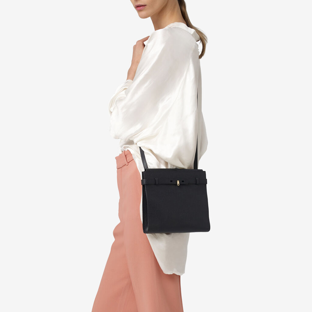 Valextra Borsa a tracolla Mini in Pelle Nera | Valextra Brera Prezzo basso