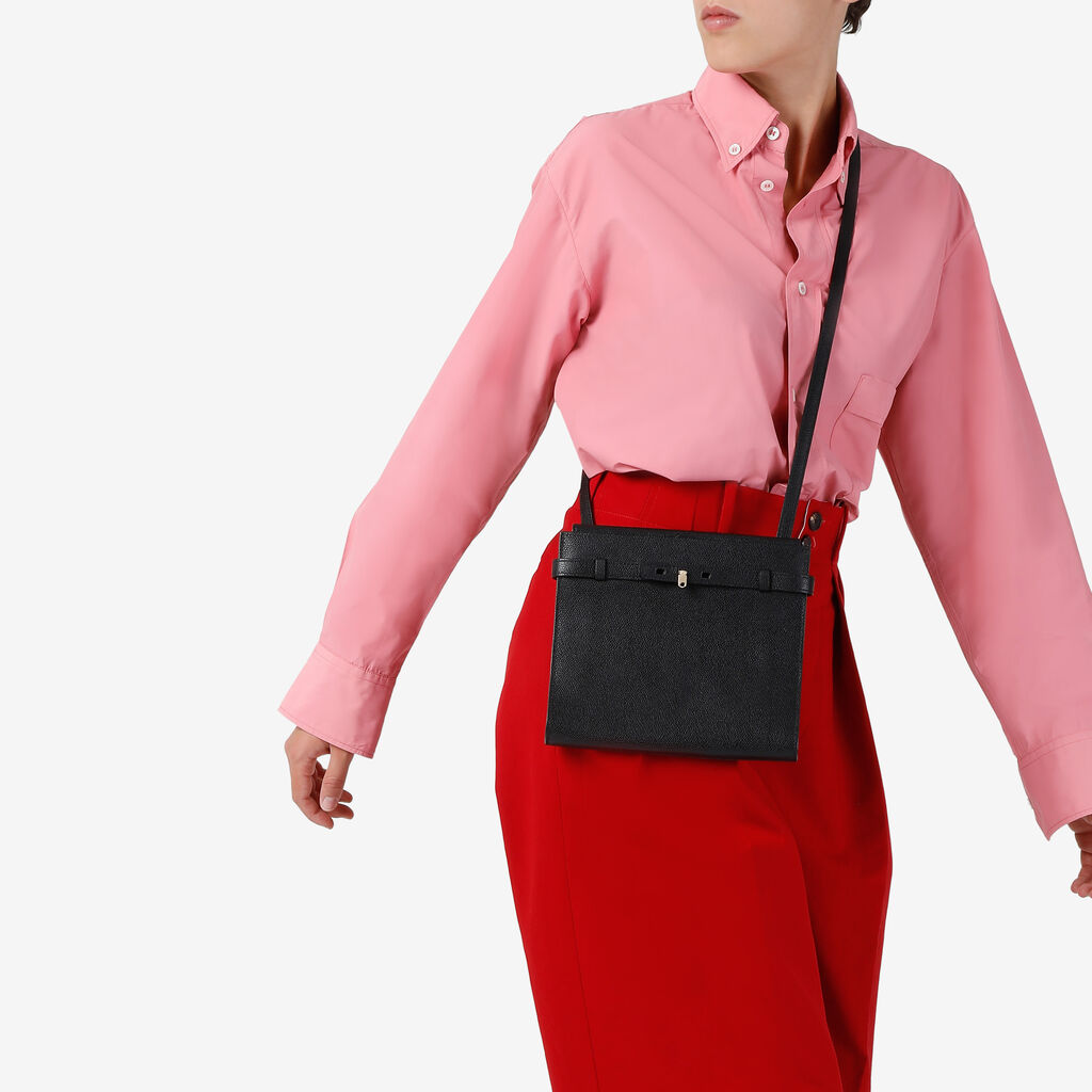 Valextra Borsa a tracolla Mini in Pelle Nera | Valextra Brera Prezzo basso
