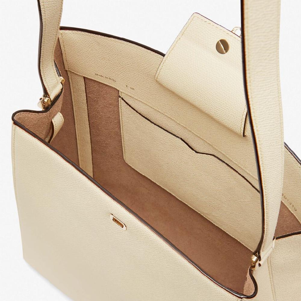 Valextra Borsa a spalla Media in Pelle Bianca | Valextra Brera Ritorno libero