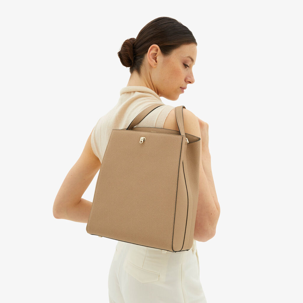 Valextra Borsa a spalla versatile Media in Pelle Beige | Valextra Brera Rilascio limitato