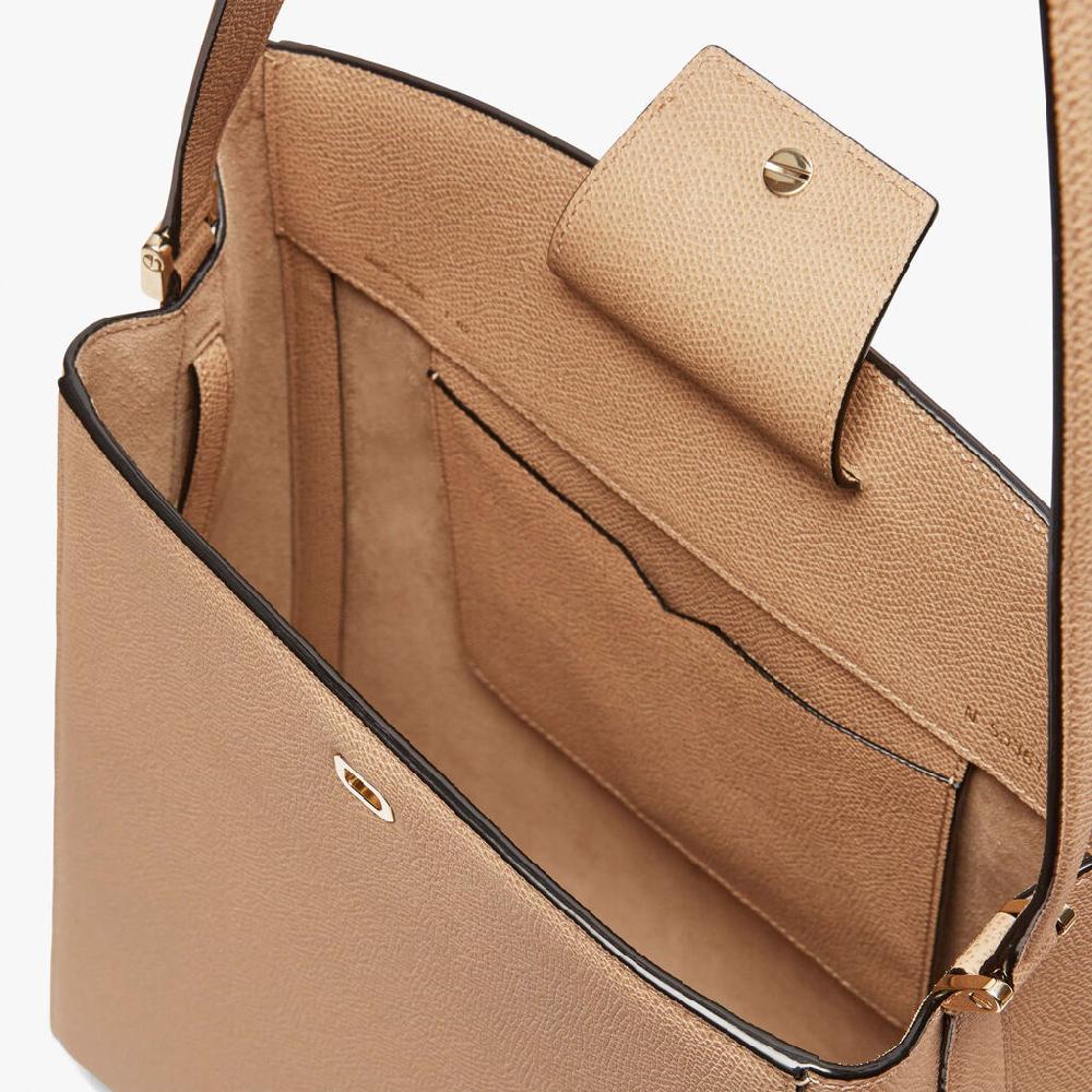 Valextra Borsa a spalla versatile Media in Pelle Beige | Valextra Brera Rilascio limitato
