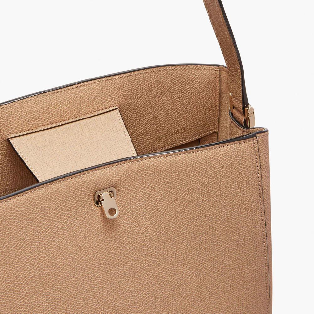 Valextra Borsa a spalla versatile Media in Pelle Beige | Valextra Brera Rilascio limitato