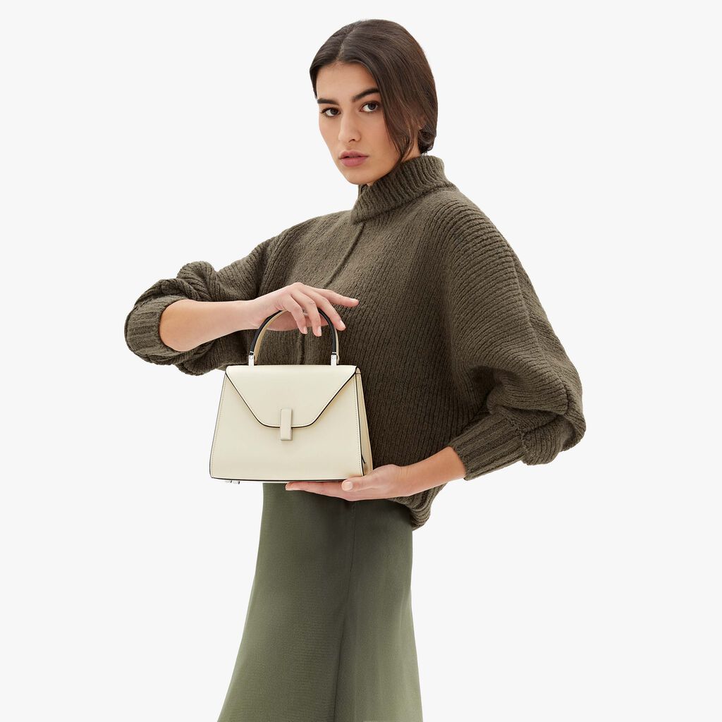 Valextra Borsa a mano Donna in Pelle palmellata Bianca | Valextra Iside ACQUISTA ORA