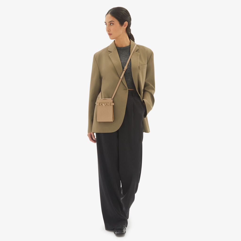 Valextra Borsa a tracolla da Donna in Pelle rigida Beige | Valextra Brera Ultimo giorno