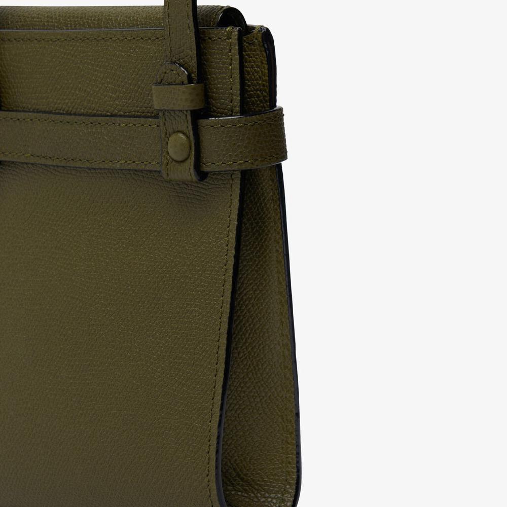 Valextra Borsa piccola da Donna in Pelle Verde Militare | Valextra Brera Promozione temporanea