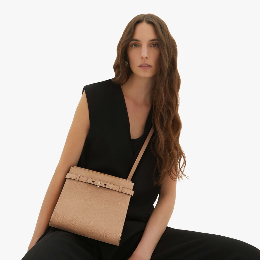 Valextra Borsa a tracolla in Pelle Beige con tasche | Valextra Brera Fino al 50% di sconto