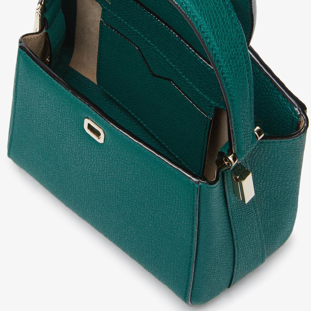 Valextra Borsa a tracolla Brera Micro | Pelle di vitello Millepunte | Verde Bosco | Valextra Fino al 60% di sconto