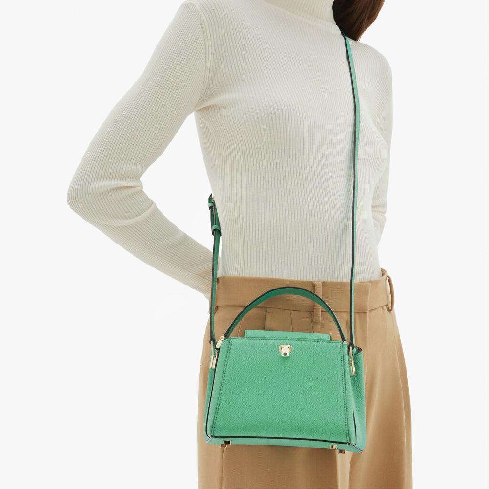 Valextra Borsetta piccola in Pelle Verde acqua | Valextra Brera Fino al 65% di sconto