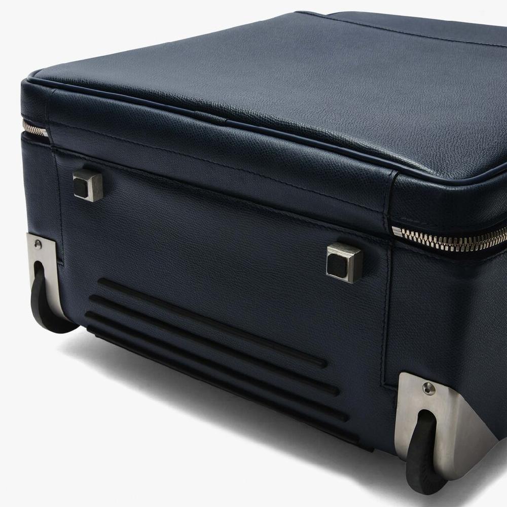 Valextra Valextra V-Line: Valigia trolley in Pelle Blu Super sconto