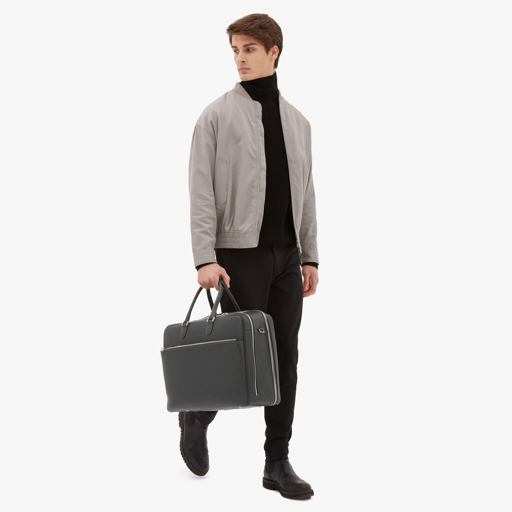 Valextra Valextra Avietta: Borsa business Grande in Pelle Grigia 50% di sconto con spedizione gratuita