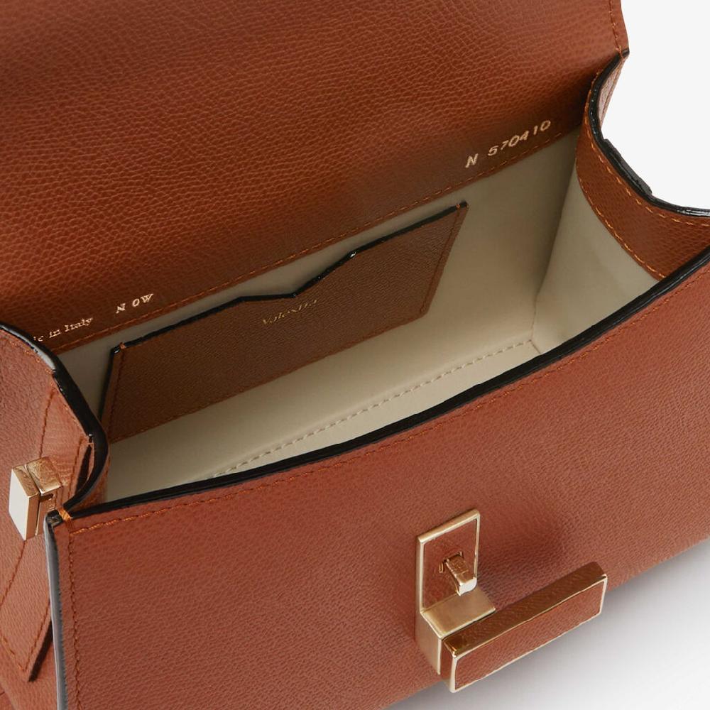Valextra Borsa a tracolla da Donna in Pelle Marrone | Valextra Iside Esporta salva