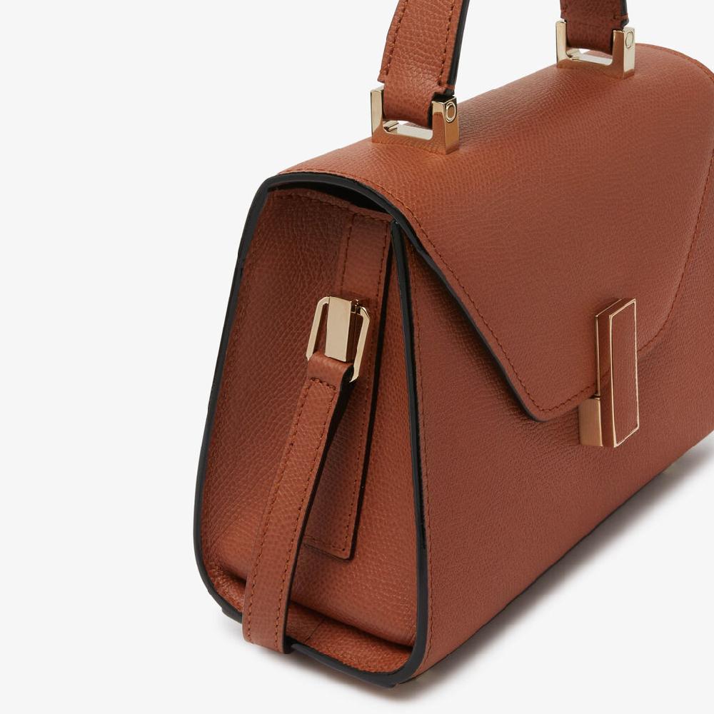 Valextra Borsa a tracolla da Donna in Pelle Marrone | Valextra Iside Esporta salva