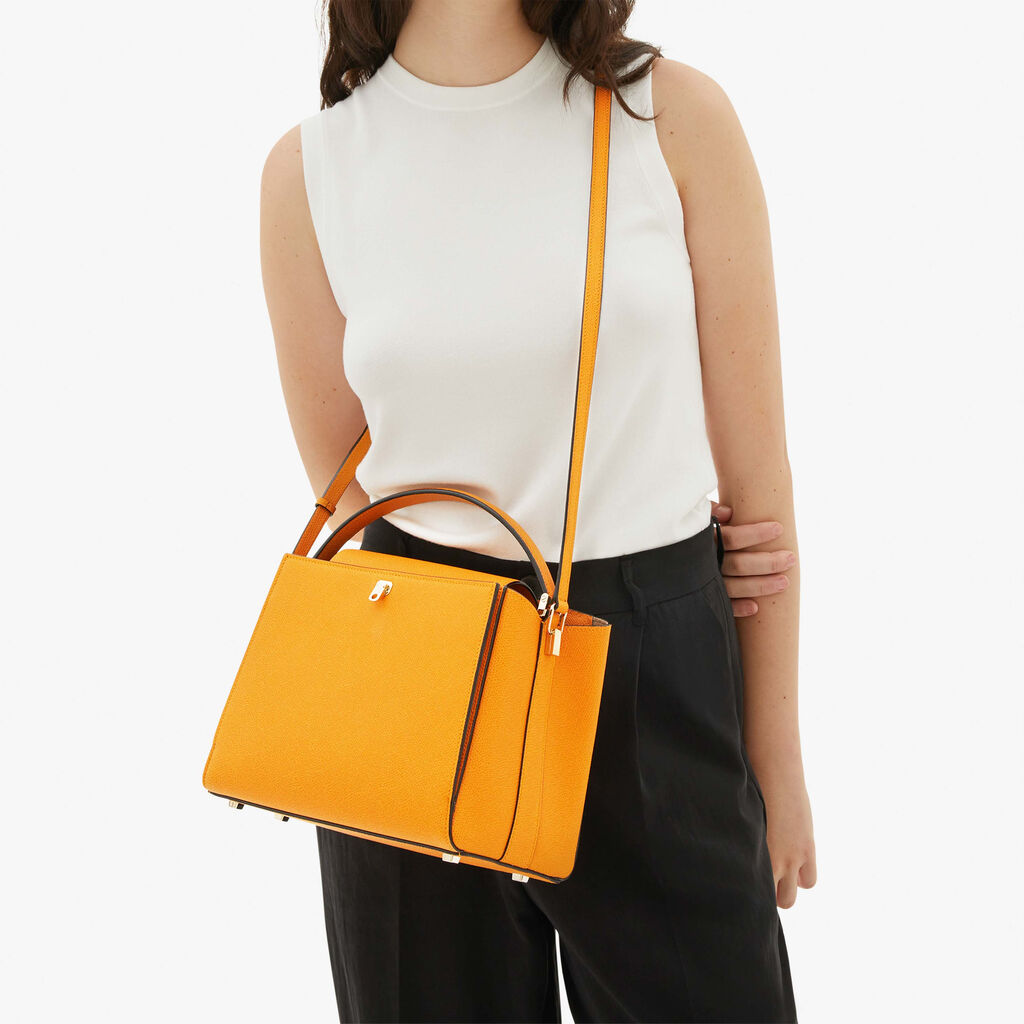 Valextra Borsa a mano elegante in Pelle Gialla | Valextra Brera In vendita
