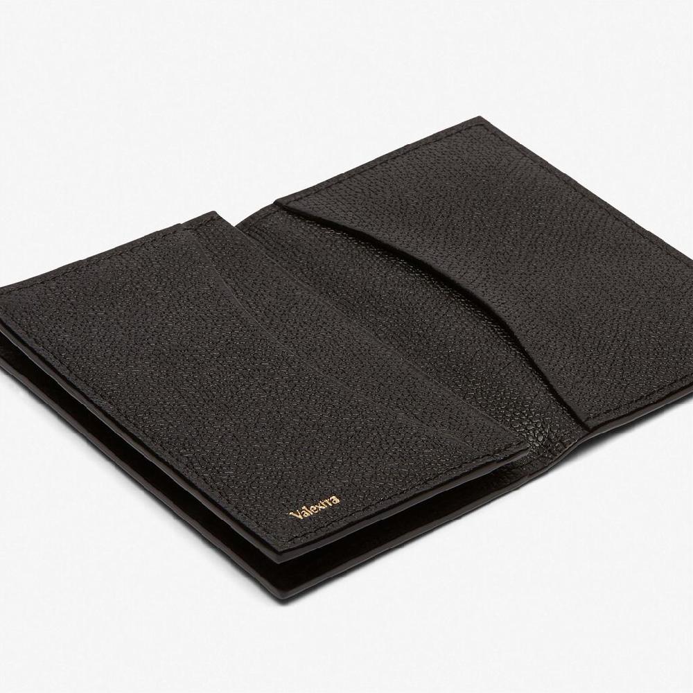 Valextra Porta carte di credito Onda versatile in Pelle Nera | Valextra In Linea