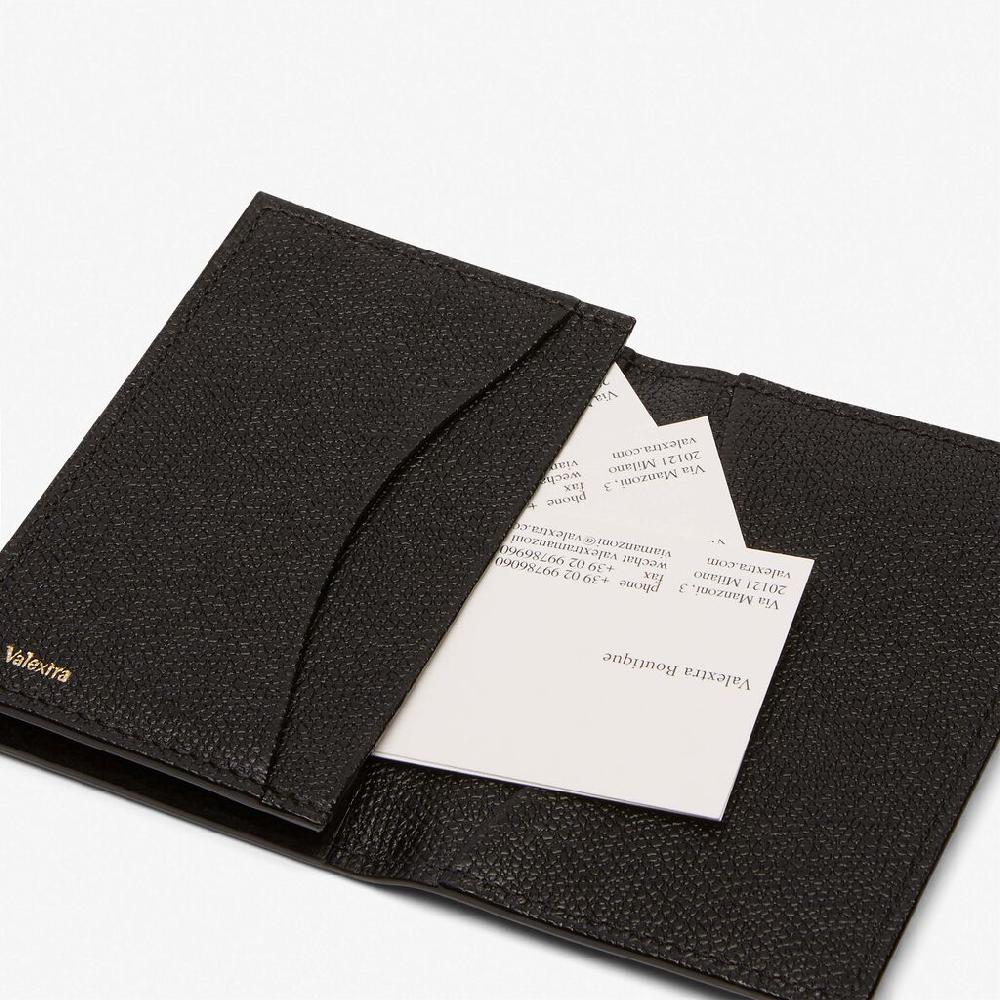 Valextra Porta carte di credito Onda versatile in Pelle Nera | Valextra In Linea