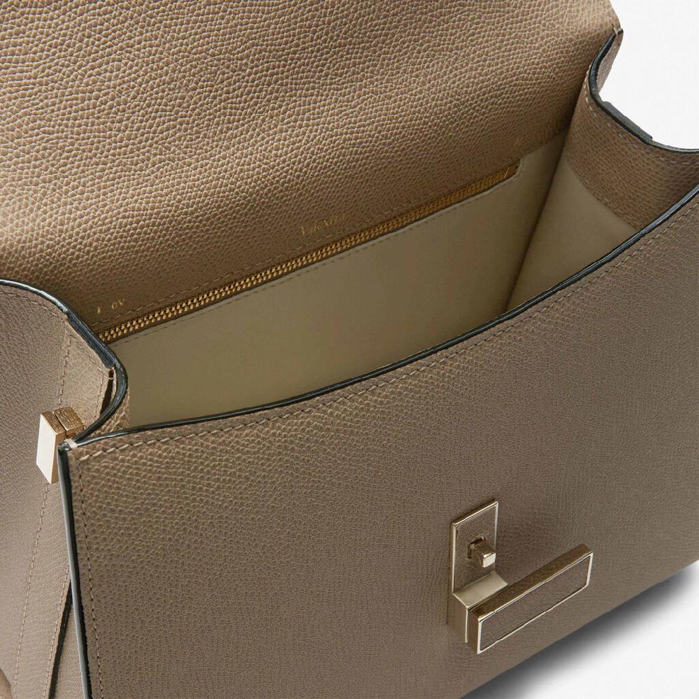 Valextra Borsa a mano Media in Pelle Tortora | Valextra Iside Negozi Online