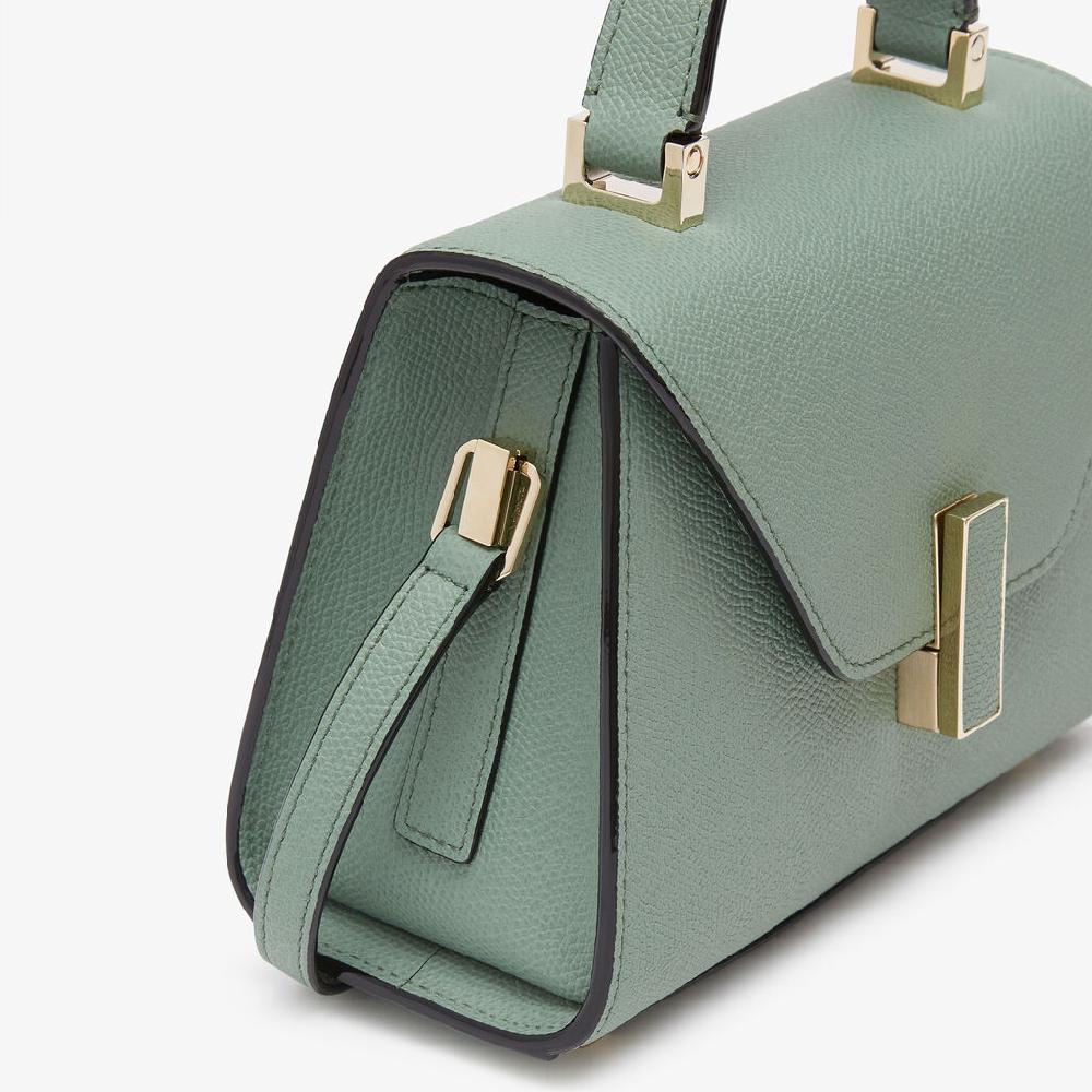 Valextra Borsa a Tracolla Iside Micro | Pelle di vitello Millepunte | Verde Eucalipto | Valextra Affare Del Giorno