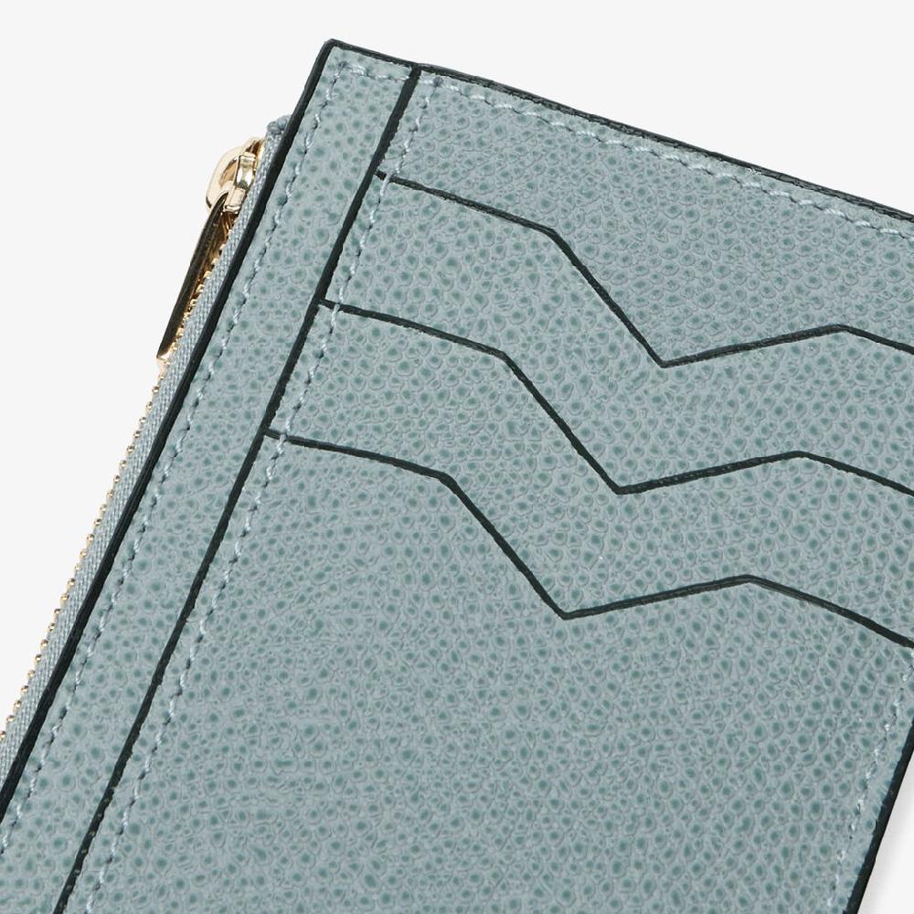 Valextra Portafoglio portamonete in Pelle Azzurra cerulea | Valextra Sconto