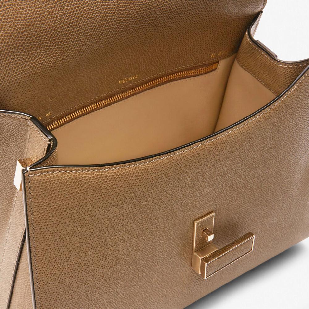 Valextra Borsa a mano in Pelle Beige con tracolla | Valextra Iside Offerta