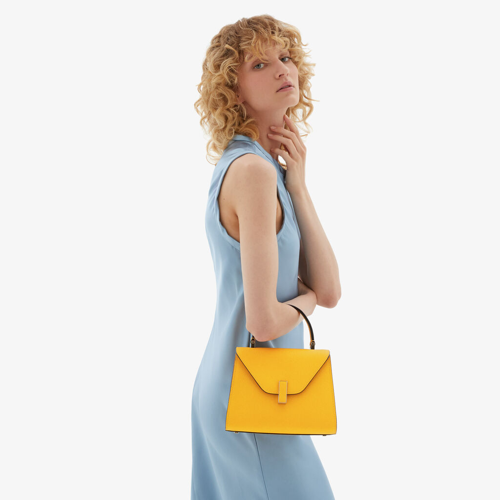 Valextra Borsa a mano in Pelle Gialla con tracolla | Valextra Iside Hotsell