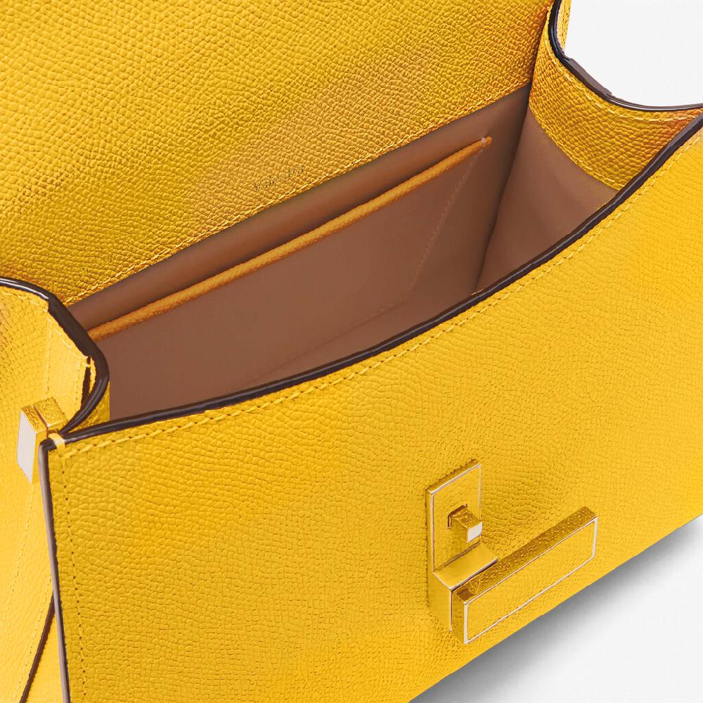 Valextra Borsa a mano in Pelle Gialla con tracolla | Valextra Iside Hotsell