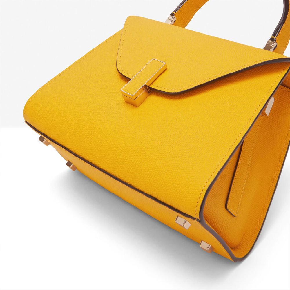 Valextra Borsa a mano in Pelle Gialla con tracolla | Valextra Iside Hotsell