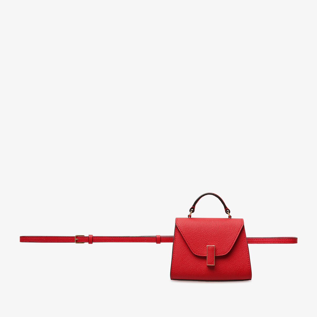 Valextra Borsa cintura da Donna di Lusso in Pelle Rossa | Valextra Iside
