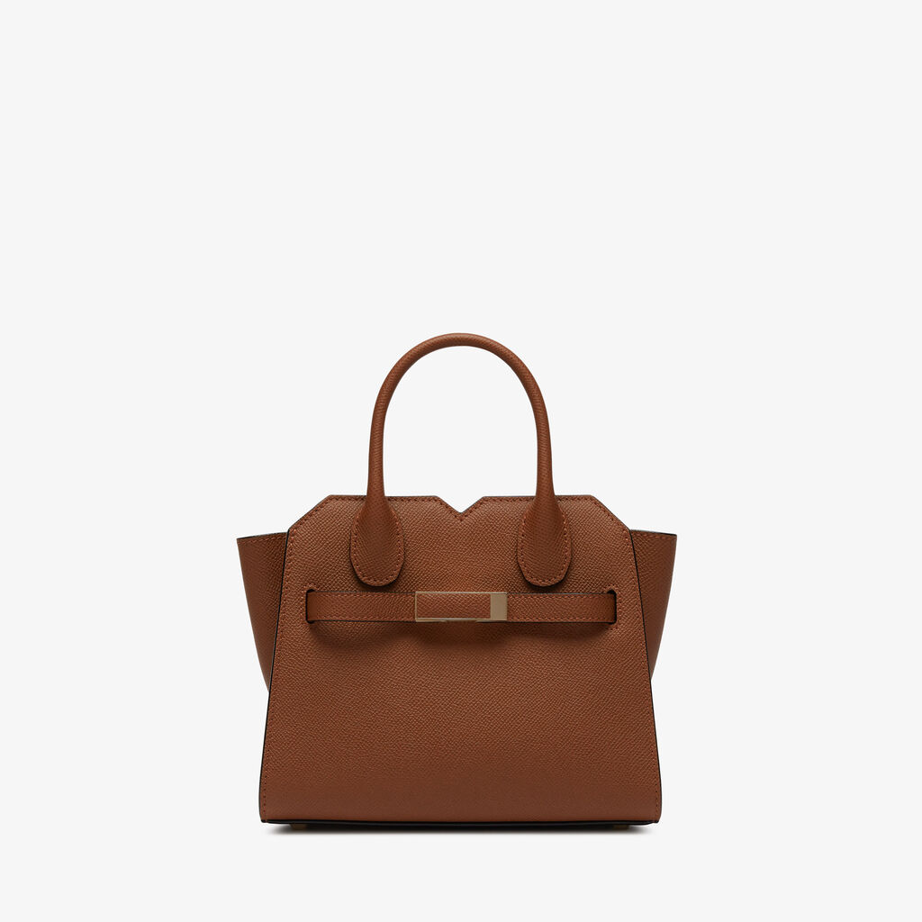 Valextra Borsa a Tracolla Milano Micro | Pelle di vitello Millepunte Soft | Marrone Cioccolato | Valextra