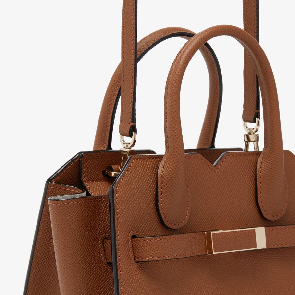 Valextra Borsa a Tracolla Milano Micro | Pelle di vitello Millepunte Soft | Marrone Cioccolato | Valextra Grande vendita