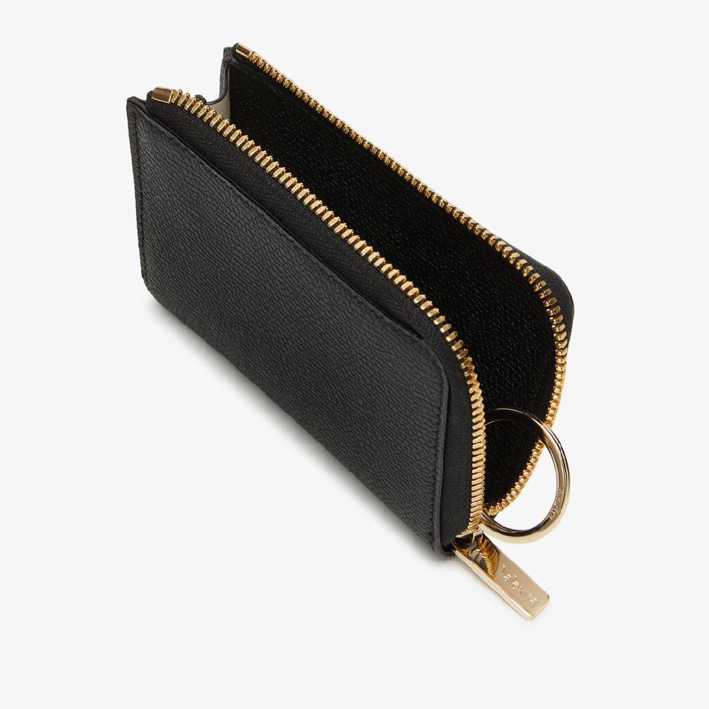 Valextra Portachiavi in Pelle Nera | Valextra Zip Around Shopping online