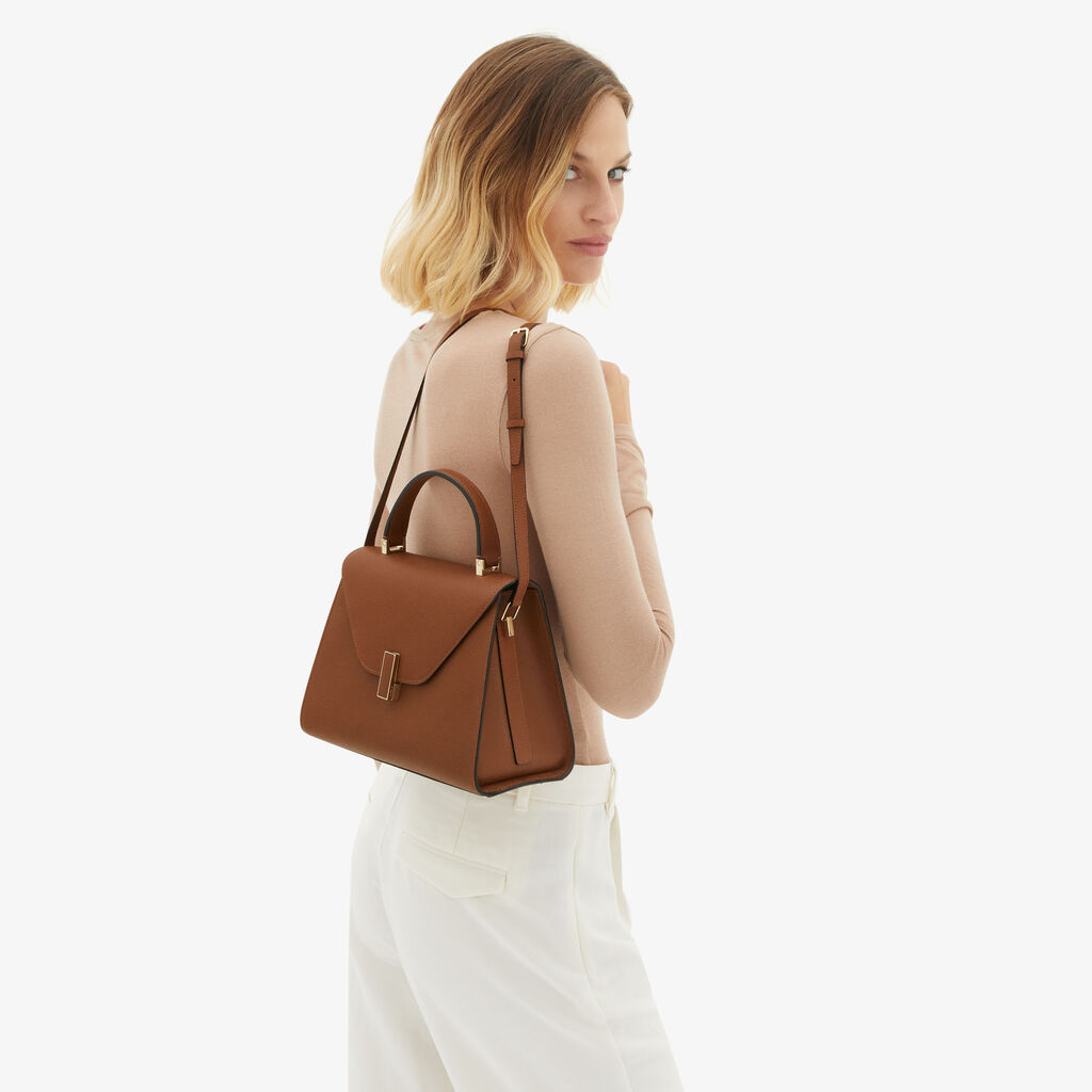 Valextra Borsa a mano da Donna di Lusso in Pelle Marrone | Valextra Iside Offerta esclusiva