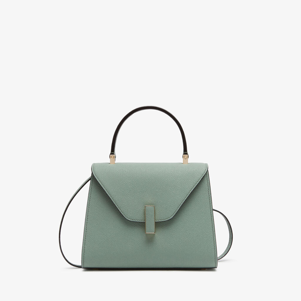 Valextra Borsa a Mano Iside Mini | Pelle di vitello Millepunte | Verde Eucalipto | Valextra Cyber Monday