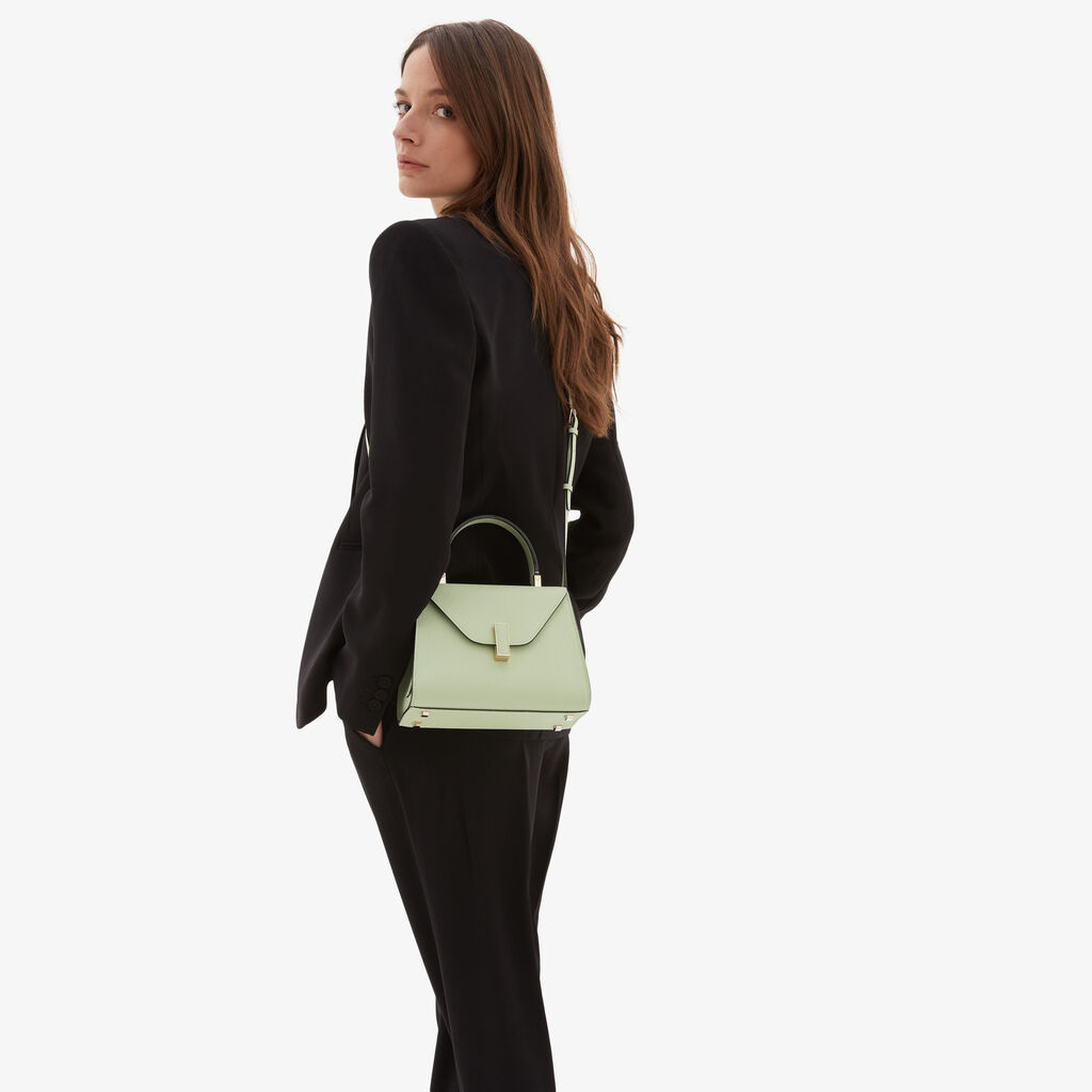 Valextra Borsa a mano da Donna Mini in Pelle Verde | Valextra Iside Offerta natalizia