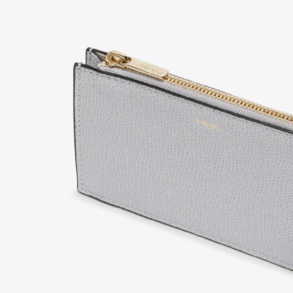 Valextra Portamonete da Donna di Lusso in Pelle Grigia Sasso | Valextra Offerta per la Festa della Mamma