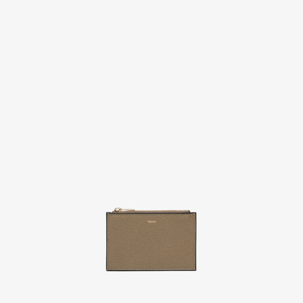 Valextra Portamonete e porta carte in Pelle Marrone Tortora | Valextra Offerta Anniversario