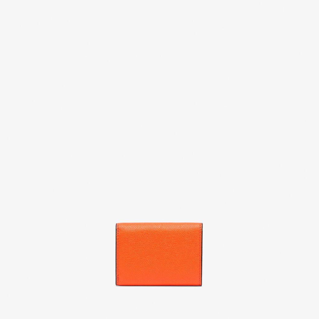 Valextra Portafoglio Bifold compatto in Pelle Arancione | Valextra Smaltimento dello stoccaggio