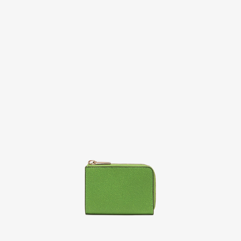 Valextra Portachiavi da Donna in Pelle Verde | Valextra Zip Around