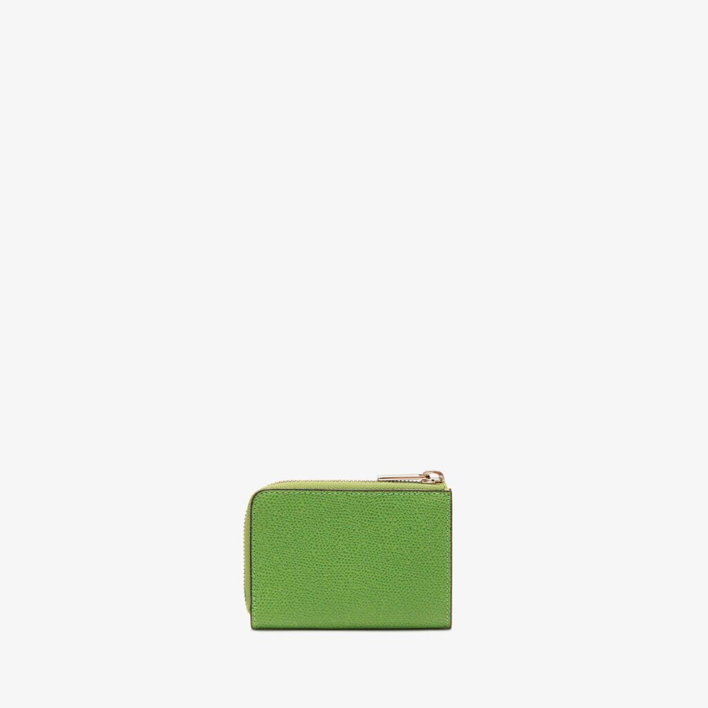 Valextra Portachiavi da Donna in Pelle Verde | Valextra Zip Around Latest fashion