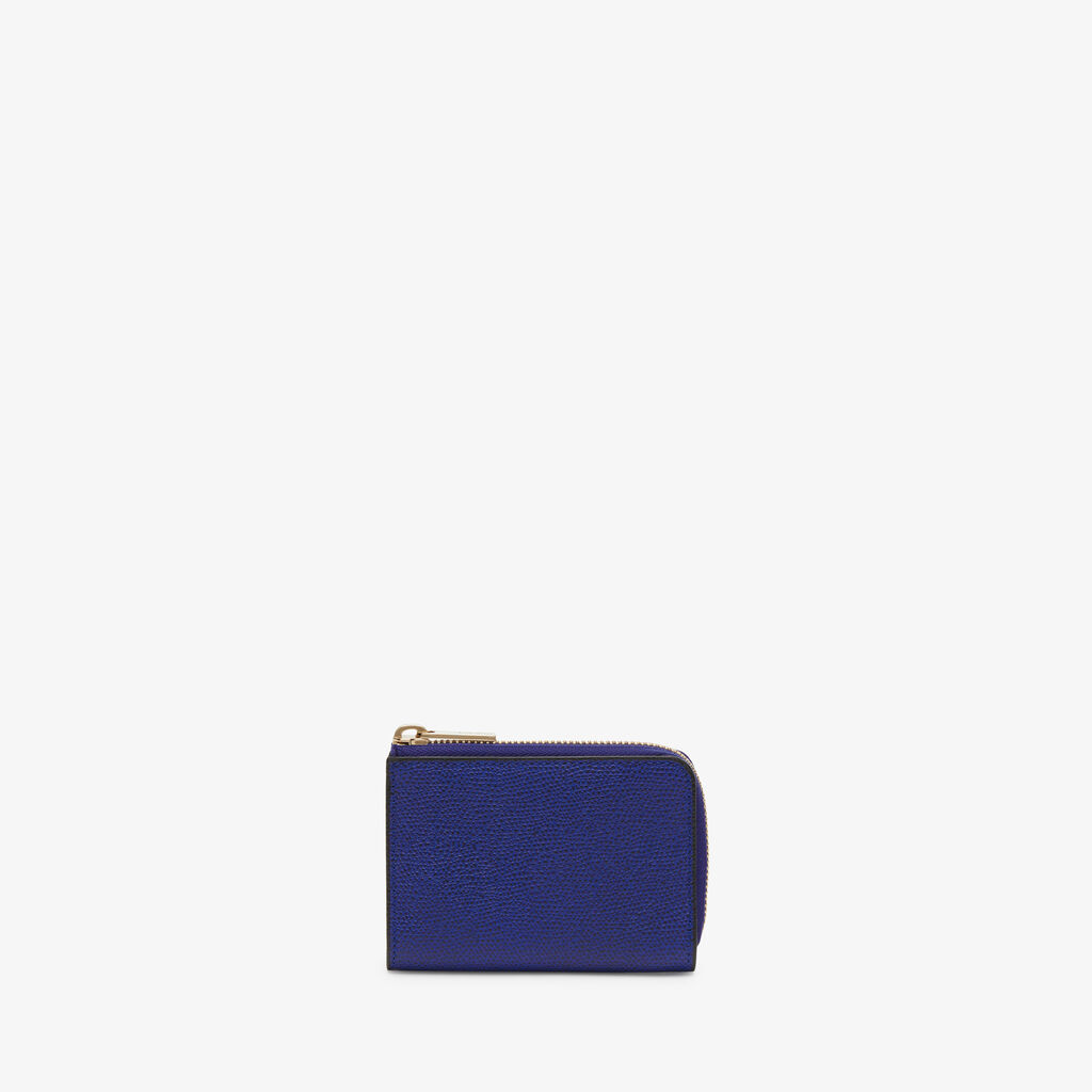 Valextra Portachiavi da Donna in Pelle Blu | Valextra Zip Around