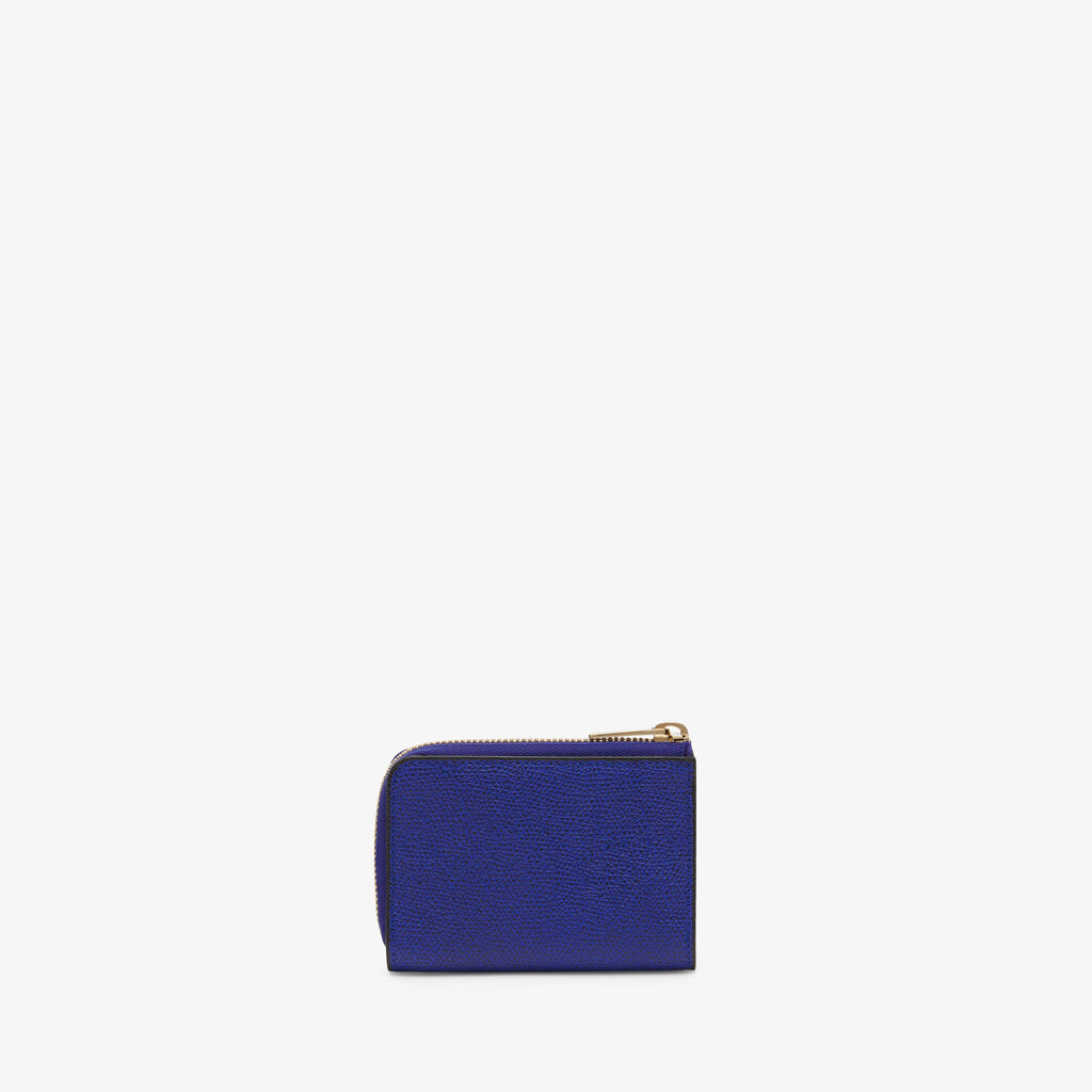 Valextra Portachiavi da Donna in Pelle Blu | Valextra Zip Around Online Outlet