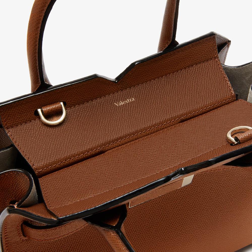Valextra Borsa a due manici da Donna di Lusso in Pelle Marrone | Valextra Lightning offer