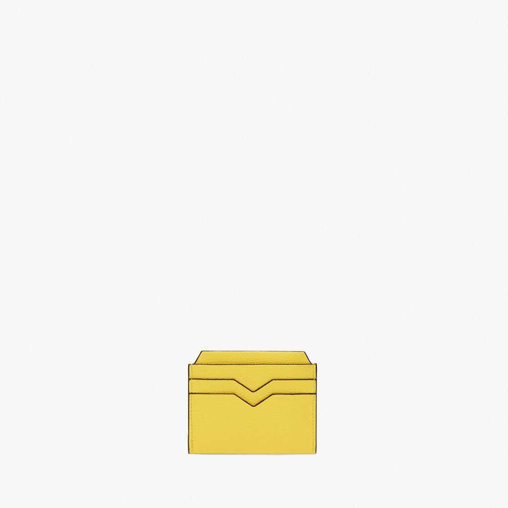 Valextra Portatessere e carte di credito in Pelle Gialla | Valextra Offerte giornaliere