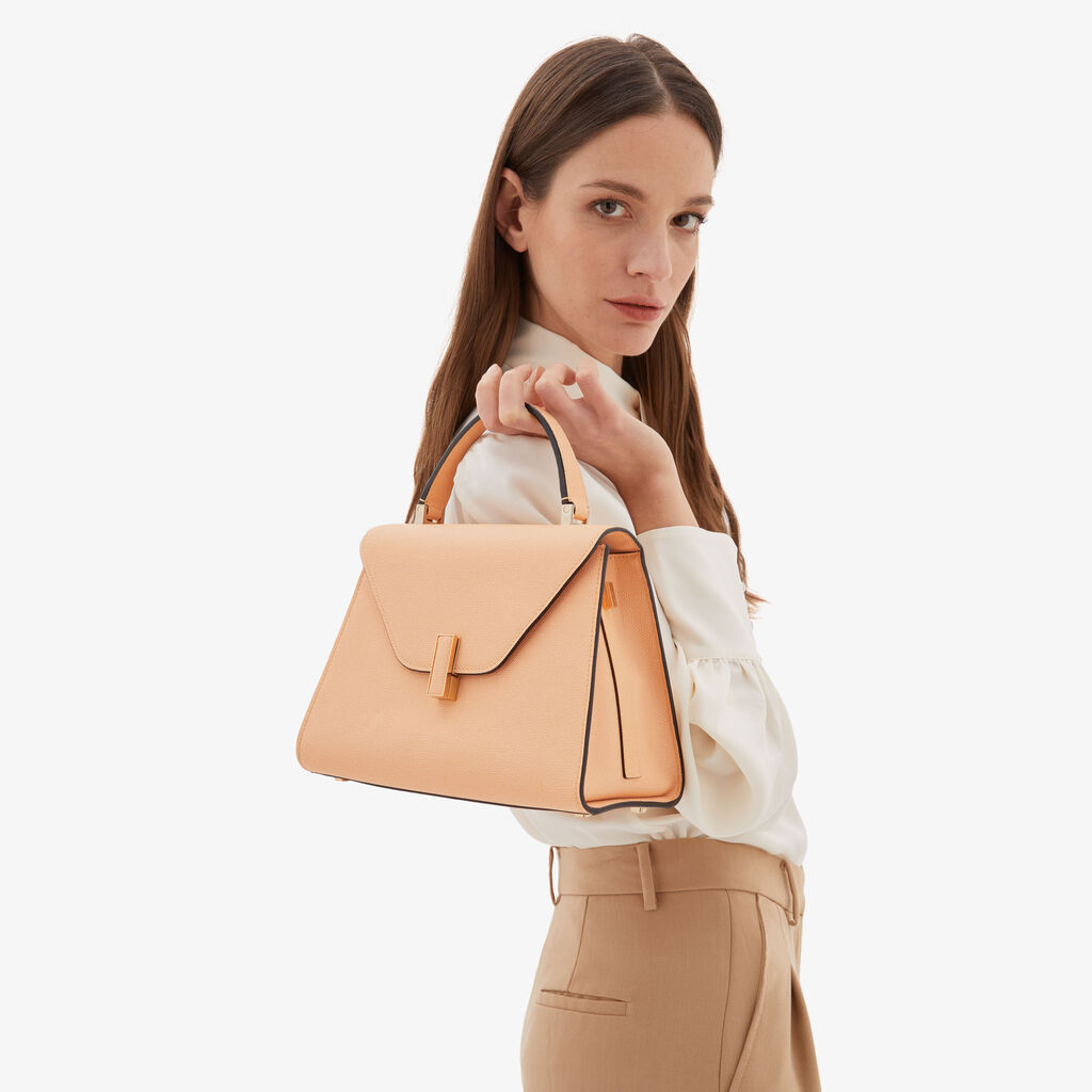 Valextra Borsa a mano da Donna in Pelle Rosa Cipria | Valextra Iside Offerta settimanale