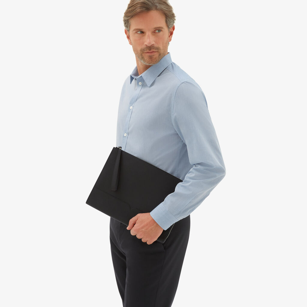 Valextra Portfolio da Uomo di Lusso in Pelle Nera | Valextra V-Line ACQUISTA ORA