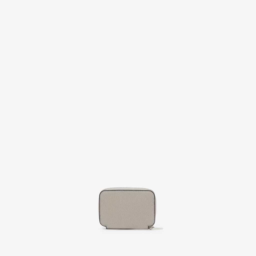 Valextra Portacarte da Donna in Pelle Grigio chiaro | Valextra Zip Around